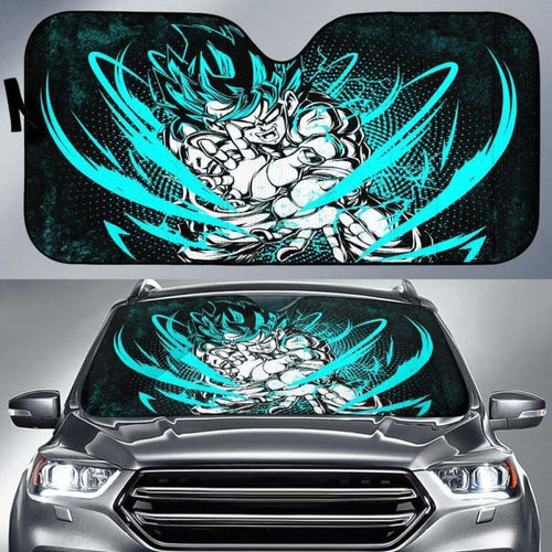 Goku Blue Kamehameha Car Sun Shades 918b Universal Fit - CarInspirations