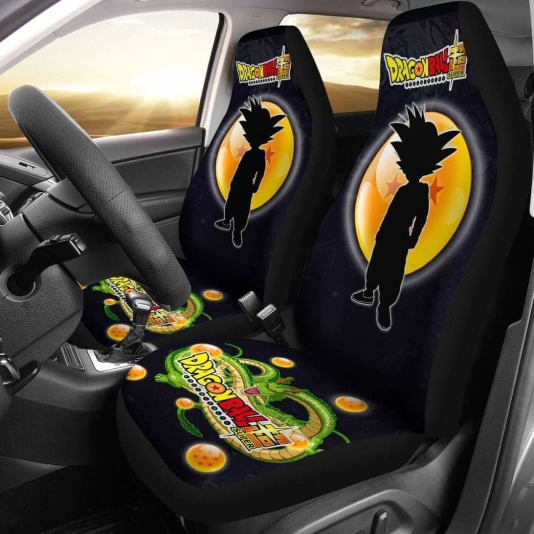 Goku Fighting Shenron Dragon Ball Anime Car Seat Covers 2 Universal Fit 051012 - CarInspirations