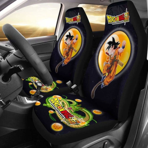 Goku Fighting Shenron Dragon Ball Anime Car Seat Covers 5 Universal Fit 051012 - CarInspirations