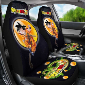 Goku Fighting Shenron Dragon Ball Anime Car Seat Covers 5 Universal Fit 051012 - CarInspirations