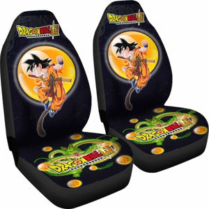 Goku Fighting Shenron Dragon Ball Anime Car Seat Covers 5 Universal Fit 051012 - CarInspirations