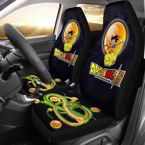 Goku Flying Shenron Dragon Ball Anime Car Seat Covers 4 Universal Fit 051012 - CarInspirations