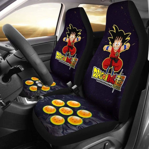 Goku Funny Jump Dragon Ball Anime Car Seat Covers Universal Fit 051012 - CarInspirations