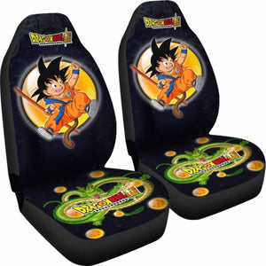 Goku Jumping Shenron Dragon Ball Anime Car Seat Covers 2 Universal Fit 051012 - CarInspirations