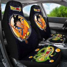 Load image into Gallery viewer, Goku Jumping Shenron Dragon Ball Anime Car Seat Covers 2 Universal Fit 051012 - CarInspirations