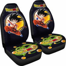 Load image into Gallery viewer, Goku Kick Shenron Dragon Ball Anime Car Seat Covers 2 Universal Fit 051012 - CarInspirations