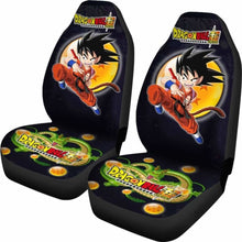 Load image into Gallery viewer, Goku Kick Shenron Dragon Ball Anime Car Seat Covers 2 Universal Fit 051012 - CarInspirations