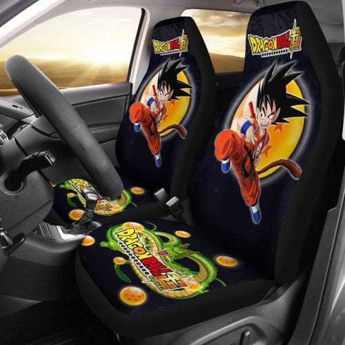 Goku Kick Shenron Dragon Ball Anime Car Seat Covers 2 Universal Fit 051012 - CarInspirations