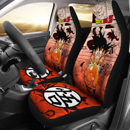 Goku Kid Smile Dragon Ball Z Car Seat Covers Manga Mixed Anime Universal Fit 194801 - CarInspirations