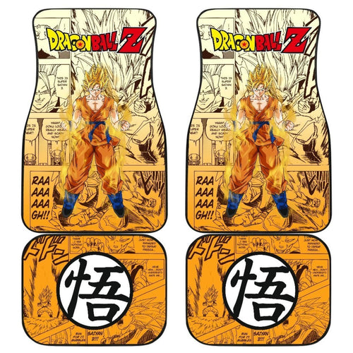 Goku Saiyan Characters Dragon Ball Z Car Floor Mats Manga Mixed Anime Universal Fit 175802 - CarInspirations
