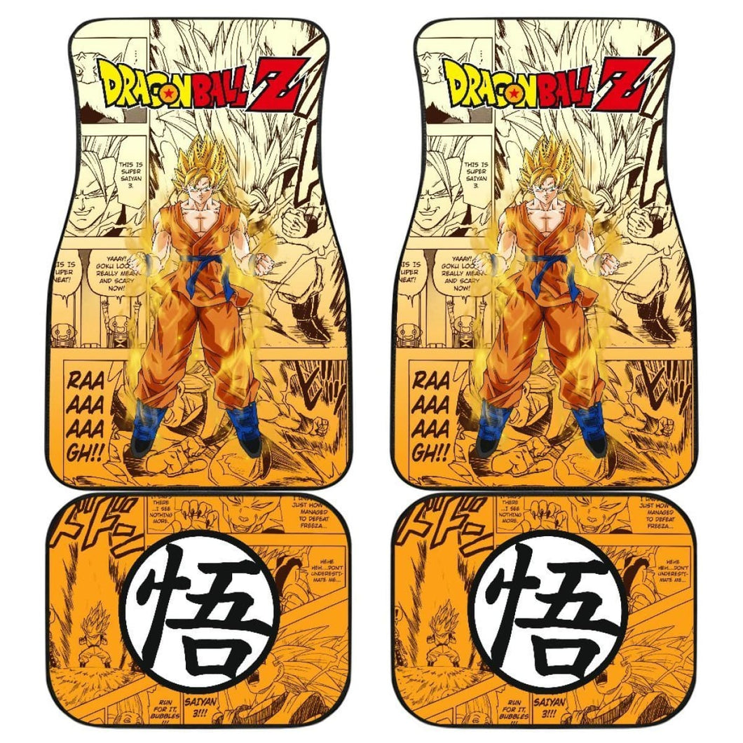 Goku Saiyan Characters Dragon Ball Z Car Floor Mats Manga Mixed Anime Universal Fit 175802 - CarInspirations