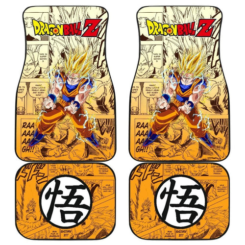 Goku Saiyan Dragon Ball Z Car Floor Mats Manga Mixed Anime Strong P Universal Fit 175802 - CarInspirations