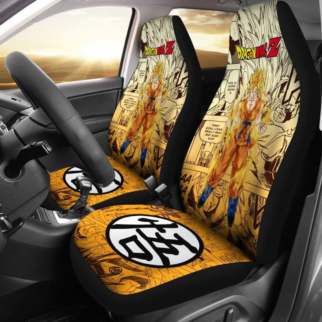 Goku Saiyan Dragon Ball Z Car Seat Covers Manga Mixed Anime Strong Universal Fit 194801 - CarInspirations