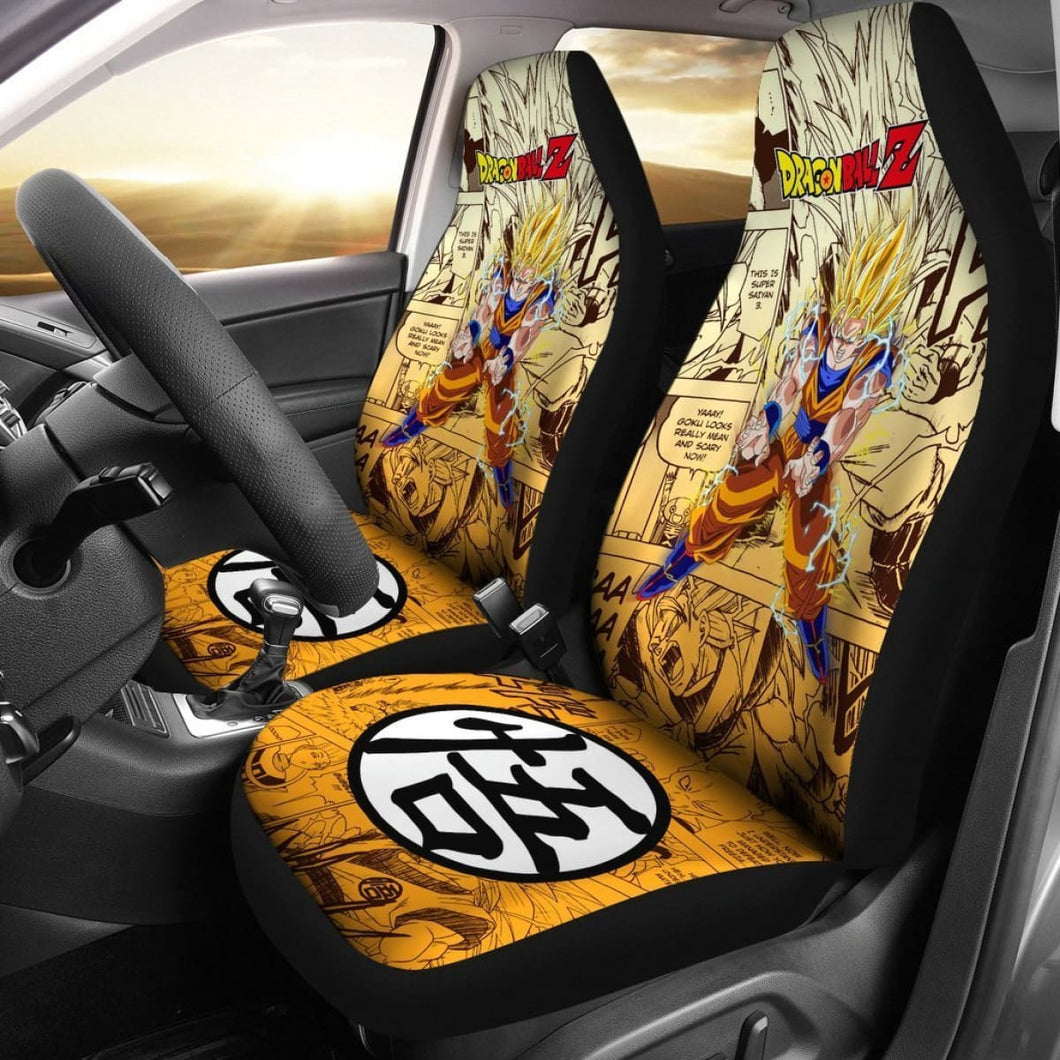 Goku Saiyan Dragon Ball Z Car Seat Covers Manga Mixed Anime Universal Fit 194801 - CarInspirations