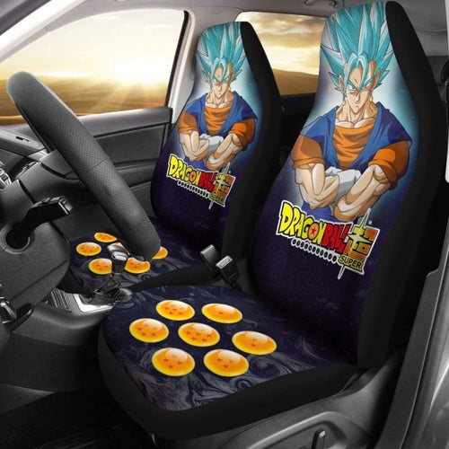 Goku Super Saiyan Blue Dragon Ball Anime Car Seat Covers 2 (Set Of 2) Universal Fit 051012 - CarInspirations
