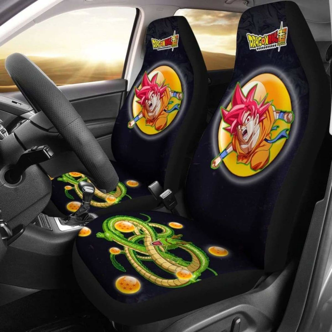 Goku Super Saiyan God Shenron Dragon Ball Anime Car Seat Covers Universal Fit 051012 - CarInspirations