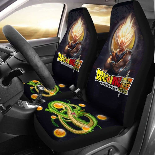 Goku Super Saiyan Shenron Dragon Ball Anime Car Seat Covers 3 Universal Fit 051012 - CarInspirations