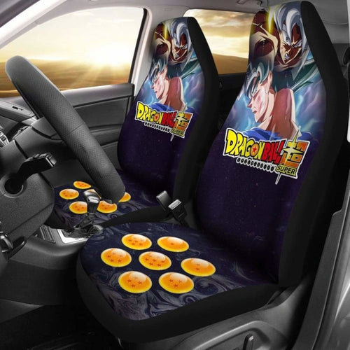 Goku Super Saiyan Ultra Instinct Dragon Ball Anime Car Seat Covers 2 Universal Fit 051012 - CarInspirations