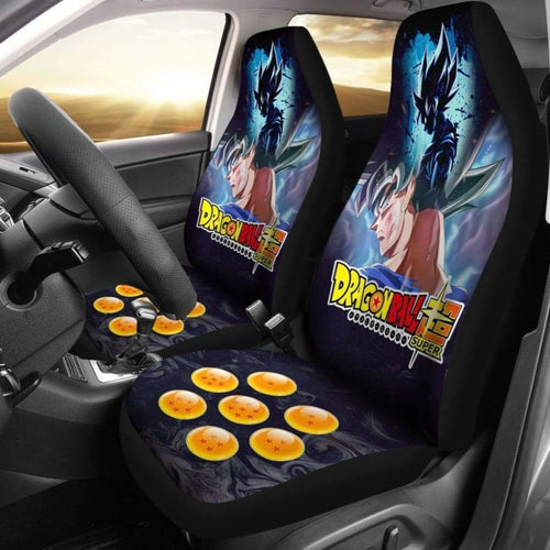 Goku Super Saiyan Ultra Instinct Dragon Ball Anime Car Seat Covers 3 Universal Fit 051012 - CarInspirations