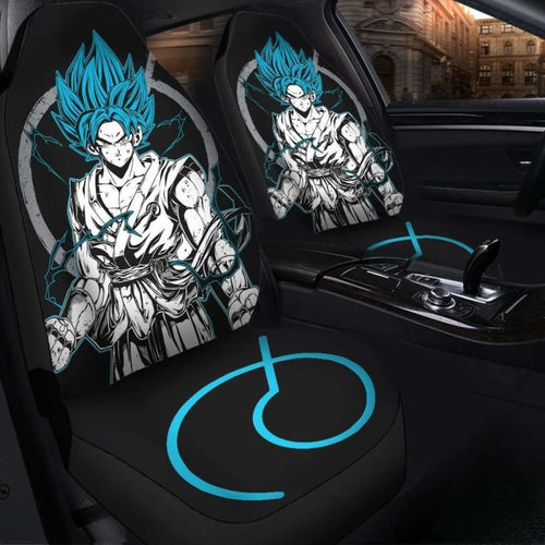 Goku Vegeta Blue Seat Covers 101719 Universal Fit - CarInspirations