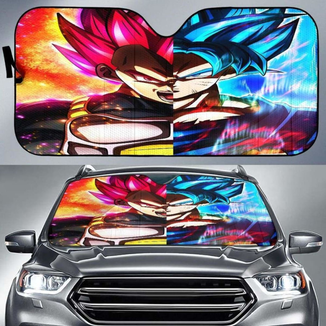 Goku Vegeta God Car Auto Sun Shades Universal Fit 051312 - CarInspirations