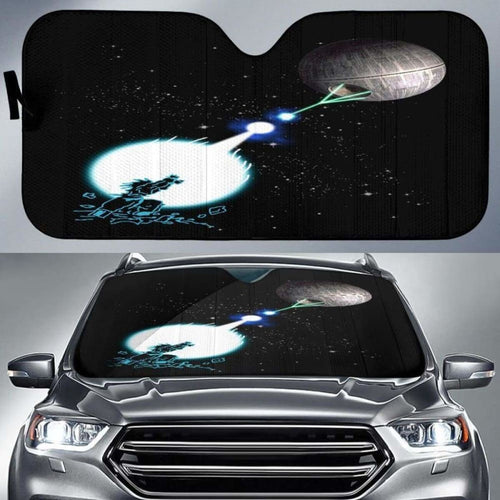 Goku Vs Death Star Car Sun Shades 918b Universal Fit - CarInspirations
