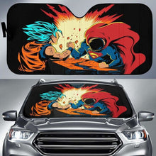 Load image into Gallery viewer, Goku Vs Superman Car Sun Shades 918b Universal Fit - CarInspirations