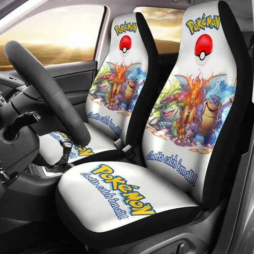 Gotta Catch Em All Pokemon Car Seat Covers Lt03 Universal Fit 225721 - CarInspirations