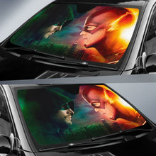 Load image into Gallery viewer, Green Arrow Vs The Flash Car Sun Shades Amazing Gift Universal Fit 173905 - CarInspirations