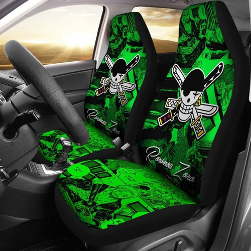Green Roronoa Zoro One Piece Car Seat Covers Lt03 Universal Fit 225721 - CarInspirations