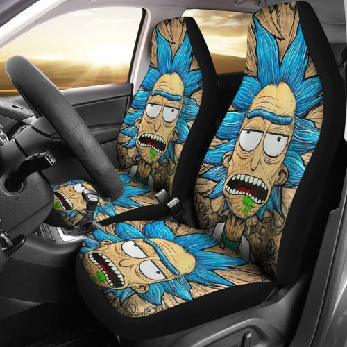 Grumpy Rick Oil Paint Car Seat Covers Universal Fit 225721 - CarInspirations