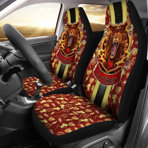 Gryffindor Art Car Seat Covers Harry Potter Movie Fan Gift Universal Fit 210212 - CarInspirations