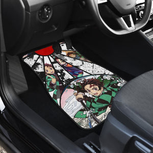 Hanafuda Tanjiro Demon Slayer Car Floor Mats Manga Mixed Anime Universal Fit 175802 - CarInspirations