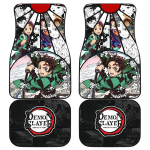 Hanafuda Tanjiro Demon Slayer Car Floor Mats Manga Mixed Anime Universal Fit 175802 - CarInspirations