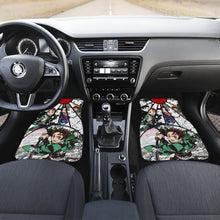 Load image into Gallery viewer, Hanafuda Tanjiro Demon Slayer Car Floor Mats Manga Mixed Anime Universal Fit 175802 - CarInspirations