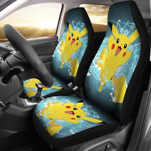 Load image into Gallery viewer, Happy Pikachu Car Seat Covers Pokemon Anime Fan Gift H200221 Universal Fit 225311 - CarInspirations
