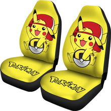 Load image into Gallery viewer, Happy Pikachu Pokemon Anime Fan Gift Car Seat Covers H200221 Universal Fit 225311 - CarInspirations