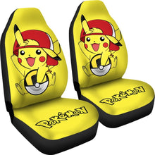 Load image into Gallery viewer, Happy Pikachu Pokemon Anime Fan Gift Car Seat Covers H200221 Universal Fit 225311 - CarInspirations