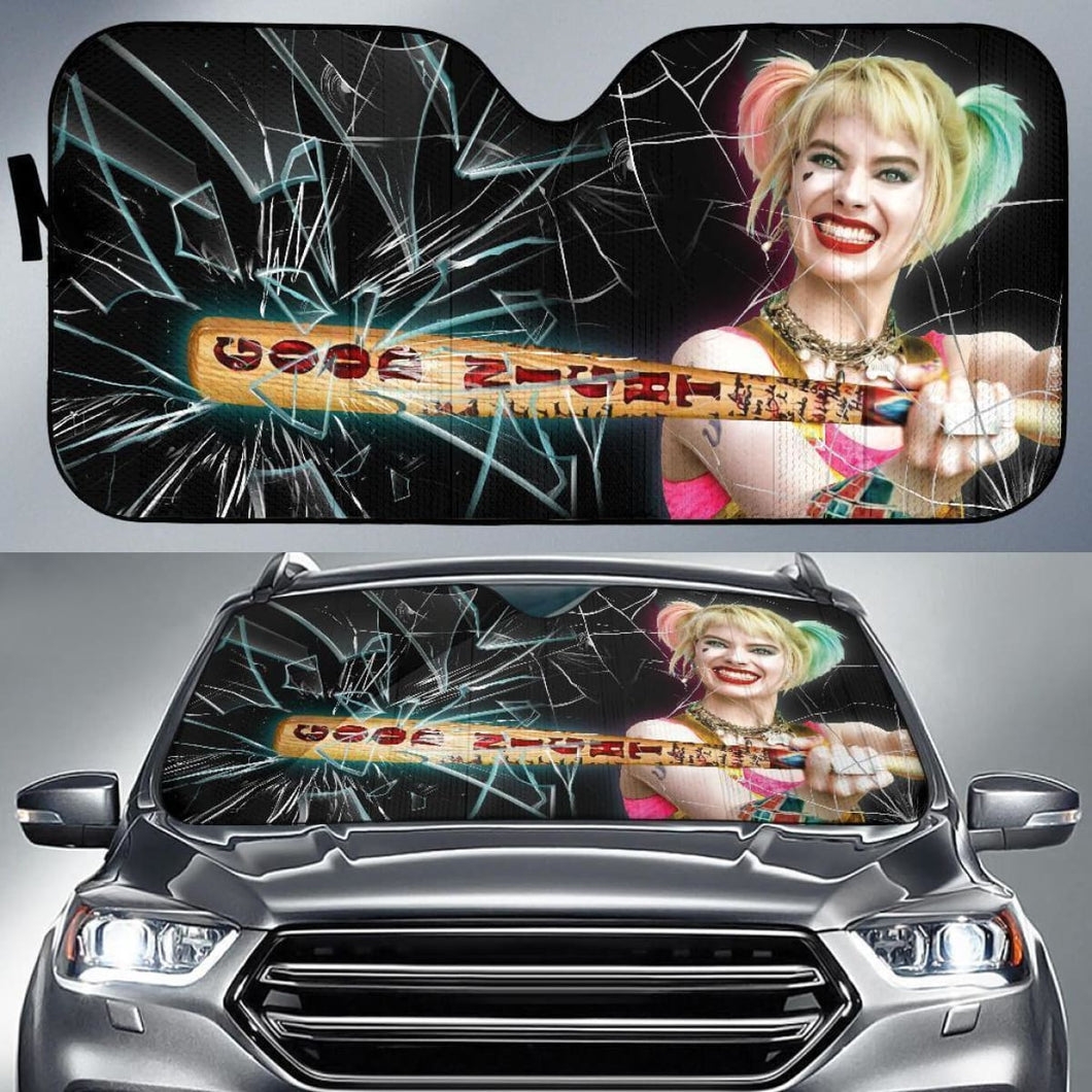 Harley Quinn Car Auto Sun Shade Broken Windshield Funny Gift Universal Fit 174503 - CarInspirations