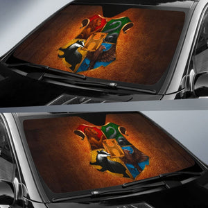 Harry Potter Art Gryffindor Car Sun shades Movie Fan Gift Universal Fit 210212 - CarInspirations