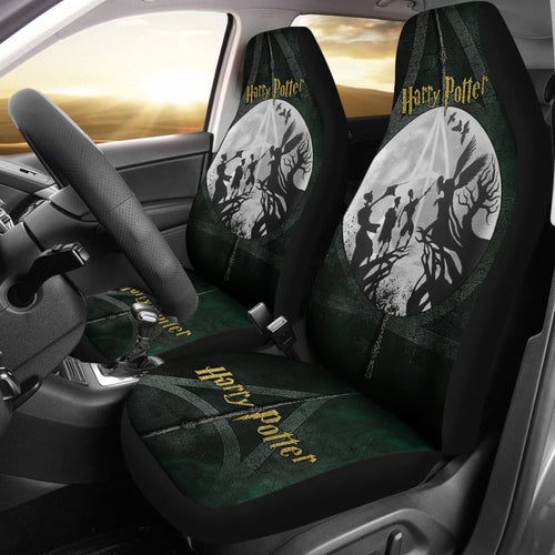 Harry Potter Deadly Hallows Art Car Seat Covers Movie Fan Gift Universal Fit 210212 - CarInspirations