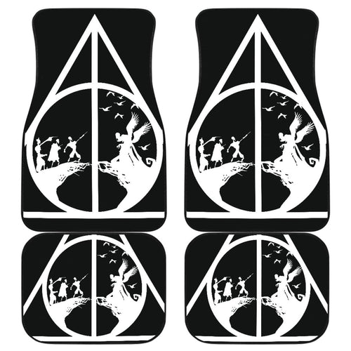 Harry Potter Deadly Hallows Car Floor Mats Movie Fan Gift Universal Fit 210212 - CarInspirations
