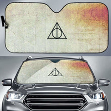 Load image into Gallery viewer, Harry Potter Deathly Hallows auto sun shades 918b Universal Fit - CarInspirations