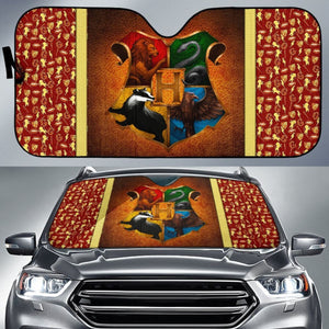 Harry Potter Gryffindor Art Car Sun shades Movie Fan Gift Universal Fit 210212 - CarInspirations