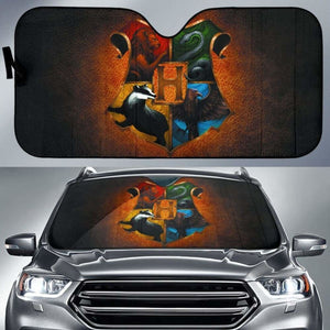 Harry Potter Hogwats Crest auto sun shade 918b Universal Fit - CarInspirations