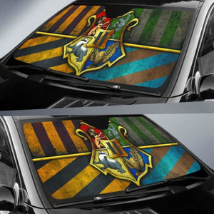 Harry Potter Hogwats Crest car sun shades 918b Universal Fit - CarInspirations