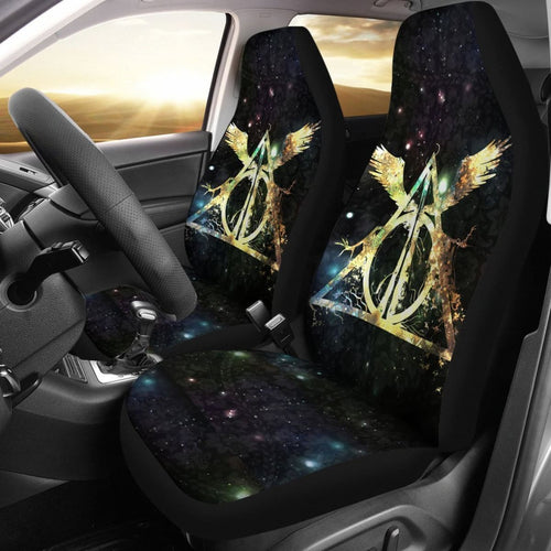 Harry Potter Neon Deathly Hallows Car Seat Covers Lt03 Universal Fit 225721 - CarInspirations