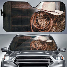 Load image into Gallery viewer, Hat &amp; Ropes of Cowboy car auto sunshades 918b Universal Fit - CarInspirations