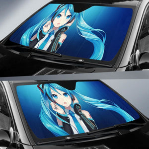 Hatsune Miku Anime Girl Aqua Blue 4K Car Sun Shade Universal Fit 225311 - CarInspirations