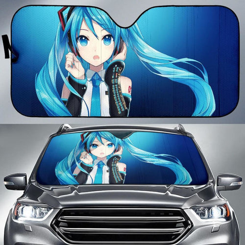 Hatsune Miku Anime Girl Aqua Blue 4K Car Sun Shade Universal Fit 225311 - CarInspirations